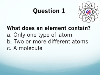 Chemistry As Revision Quiz - 