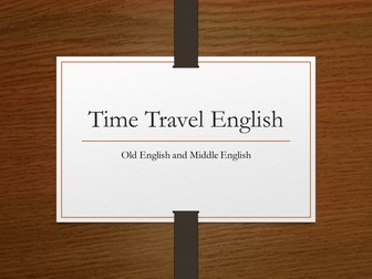 Time Travel English SoW