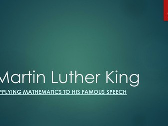 Martin Luther King's Speech - Using statistics to analyse