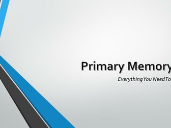 Primary Memory ppt - RAM, ROM, The Differences, Virtual Memory, Volatile and Non - Volatile