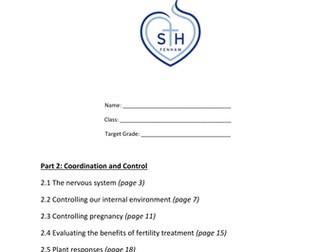 AQA Core B1 Workbook Part 2 Coordination and Control