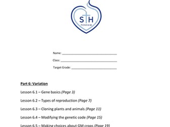 AQA Core B1 Workbook Part 6 Variation