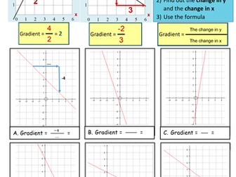 Find the gradient of a straight line!