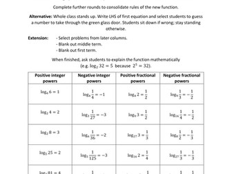Log introduction game - Through the Green Glass Door