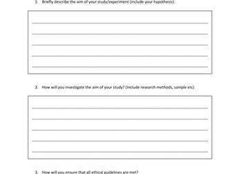 Psychology Research Project with Guidance