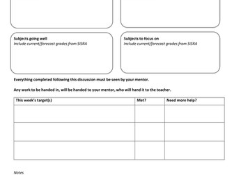 Assertive Mentoring weekly meeting record