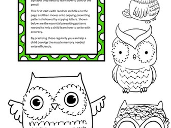 Cursive Handwriting Success Owls