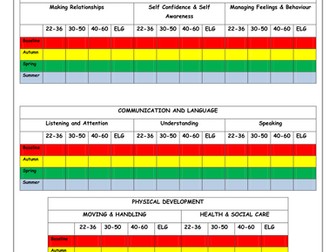 EYFS Individual Tracking Sheet