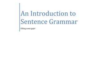 Introduction to sentence grammar