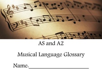 AS and A2 Glossary booklet