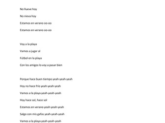 Spanish weather song - tune of Shake it Off (Taylor Swift)