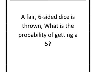 Treasure Hunt - Probability - GCSE Foundation