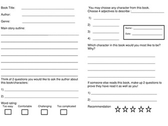 Book Review for KS 2 Children