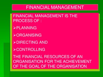 Financial Management-Basic concept