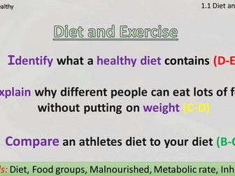AQA B1.1.1 Diet and Exercise