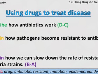 AQA B1.1.6 Use of drugs to treat disease