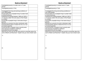 Booth or Rowntree?