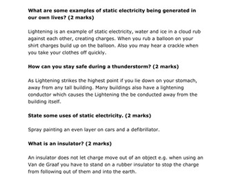 Revision Q's for OCR 21st Century Science