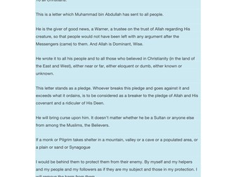 The Covenant of Muhammad with the Christians