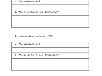 AQA GCSE Computer Science Controlled Assessment (Text Encryption): Key generation