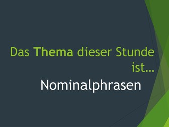 Adjectival phrases -  A-Level German