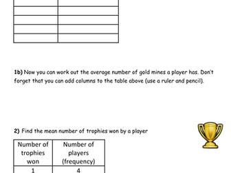 Mean from grouped data-Clash of Clans