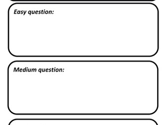 Quick and simple self differentiating revision card