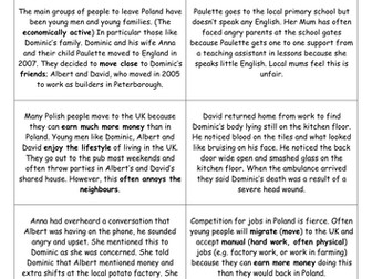 Worksheets and activities for the migration mystery