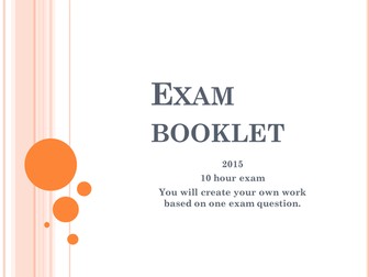 Art GCSE Exam Booklet guidence & Lesson