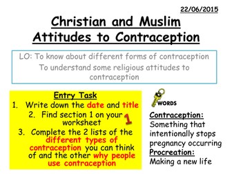 Muslim and Christian Attitudes to Contraception