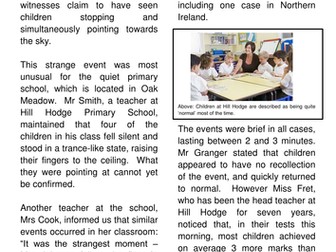 Newspaper Report Example