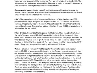 OCR Paper 2 Britain 1939-75 Key fill gaps