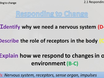 AQA B1.2.1 Responding to change