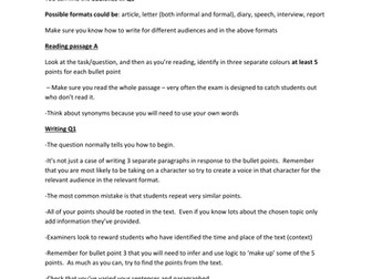 IGCSE exam Revision sheet