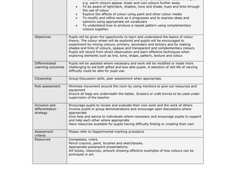 ART All about Colour! 2 schemes of work and resource.