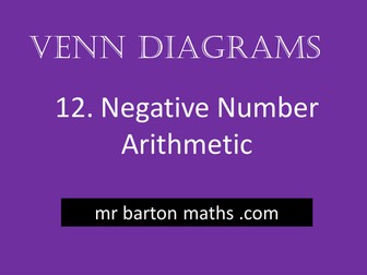 Venn Diagrams 12 - Negative Number Arithmetic