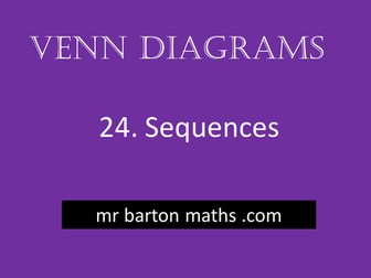 Venn Diagrams 24 - Sequences