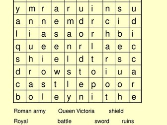 HISTORY WORDSEARCH