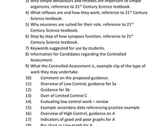 Biology OCR Controlled Assessment Guidance