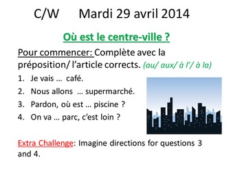 Directions and imperative tense