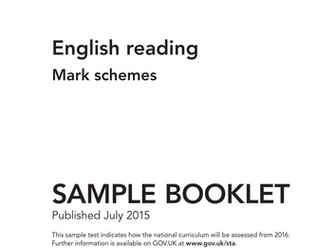 2016 Sample Key Stage 2 Reading Tests