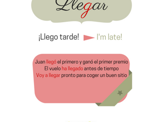 Spanish verb "llegar"