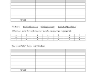 Types of Data + ANSWERS