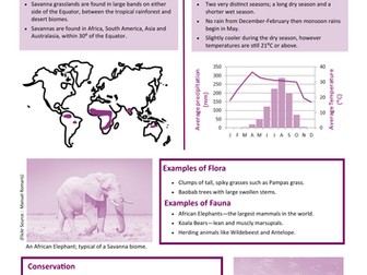 60 Second Guide- Savanna Biome