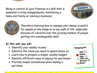 BTEC (E2) Unit 14: Managing Own Money