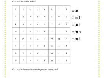 Phonic sound word searches