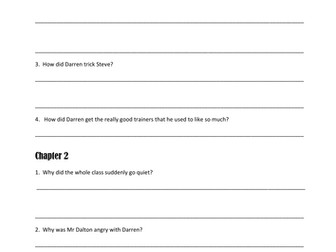 Reading comprehension questions on Cirque Du Freak by Darren Shan