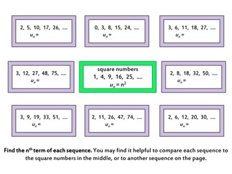 Quadratic Sequences by Comparison