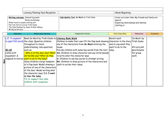 Kindergarten Literacy Unit using 'So Much'