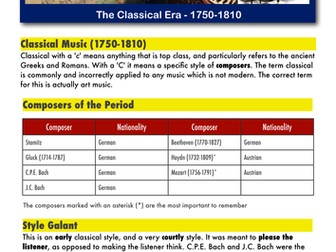 Classical Music - Revision Guide